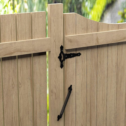 2 Pack 14" Fence gate Spring self Closing and Adjustable for Wooden or Vinyl Fence,Carbon Steel,Black(gate spring-14-2").