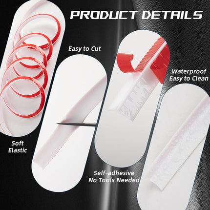 Flexible Quarter Round Molding Trim - Peel and Stick Silicone Caulk Strip,Shoe Molding for Floor Edge,Wall Corner,Staircase,Cabinet,Baseboard and Window Sill in Bathroom/Kitchen/Living Room,118 Inch.