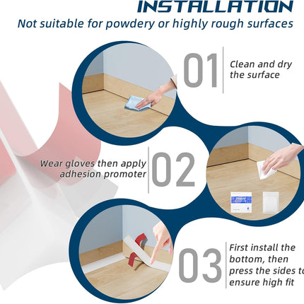Flexible Quarter Round Molding Trim - Peel and Stick Silicone Caulk Strip,Shoe Molding for Floor Edge,Wall Corner,Staircase,Cabinet,Baseboard and Window Sill in Bathroom/Kitchen/Living Room,118 Inch.