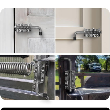 Spring Loaded Gate Latch Pin Barrel Bolt 6in x 1/2in Stem Durable Zinc Plated Solid Steel Heavy Duty for Tailgate - 2pcs.