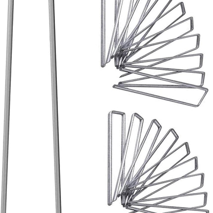 12 Inch Galvanized Garden Landscape Staples Stakes, 25 50 100 PCS Anti-Rust Garden Staples Tent Ground Stakes U-Shaped Landscape Pins for Secure Lawn Fabric, Decoration (25, 12 Inch).