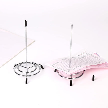 4PCS Check Spindle, Receipt Holder Spike, Stainless Steel Bill Fork, Memo Holder Spike.