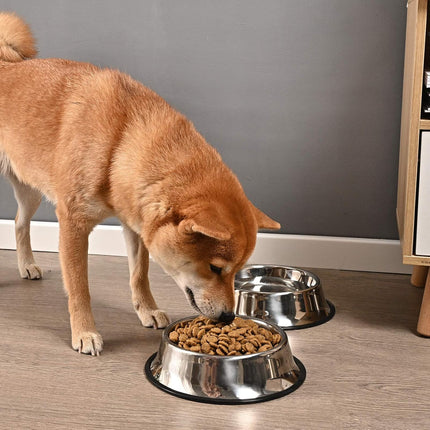 2Packs Stainless Steel Dog Bowl with Anti-Skid Rubber Base for Small/Medium/Large Pet, Perfect Dish, Pets Feeder Bowl and Water Bowl Perfect Choice for Dog Puppy Cat and Kitten (16oz).
