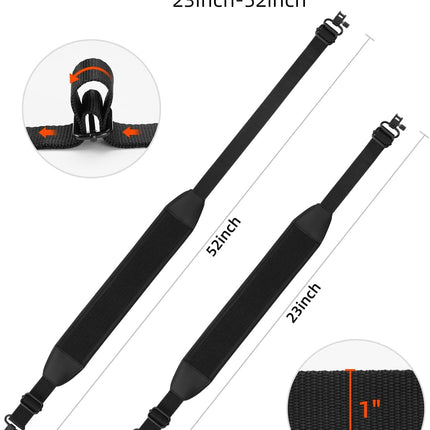 Two Point Sling with Swivels, Comfortable Neoprene Padded, Length Adjustable Shoulder Strap for Outdoors.