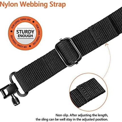 Two Point Sling with Swivels, Comfortable Neoprene Padded, Length Adjustable Shoulder Strap for Outdoors.