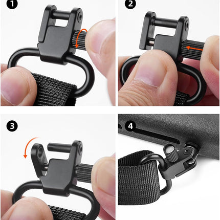 Two Point Sling with Swivels, Comfortable Neoprene Padded, Length Adjustable Shoulder Strap for Outdoors.