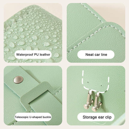 Earring Holder Organizer with Foldable Book Design Jewelry Book Organizer, Portable Pu Leather Travel Earring Case(Green).