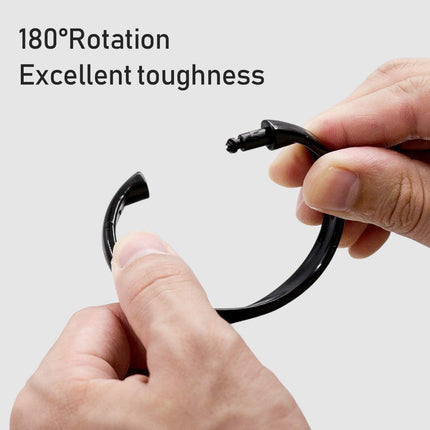 Shower Curtain Rings-12 Pack- Plastic Shower Curtain Hooks O-Shaped Rings Hook Glide Easily on Bathroom Shower Rod(Black).