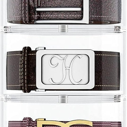 Belt Organizer, Acrylic 5 Layers Belt Case Storage Holder and Display for Accessories like Jewelry,Watch,Bracelets.