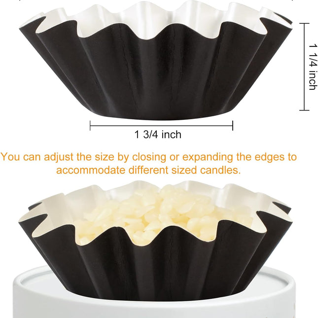70P Wax Melt Liners, Reusable Wax Warmer Liners for Any Wax Cubes, Leakproof Wax Melt Cups for Scented Candle, Plug in Warmers, Electric Wax Melters and Wax Burner(Black).