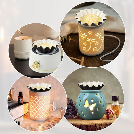 70P Wax Melt Liners, Reusable Wax Warmer Liners for Any Wax Cubes, Leakproof Wax Melt Cups for Scented Candle, Plug in Warmers, Electric Wax Melters and Wax Burner(Black).