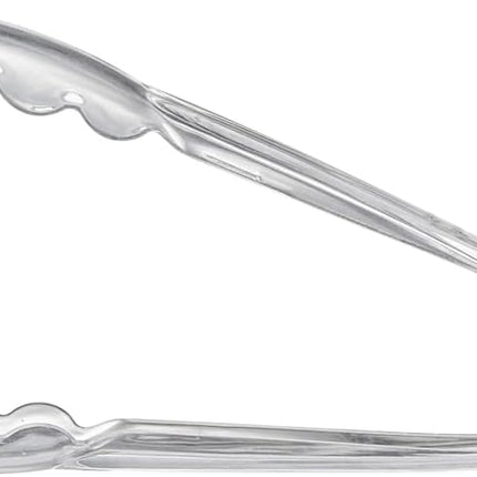 [Clear Tongs 7.5'' Inches]  7.5'' Serving Tongs Heavy Duty Reusable Kitchen and BBQ Clear Serving Tong for party's, Caterings, Events, Buffet, Weddings, And every Day use Pack of 12.