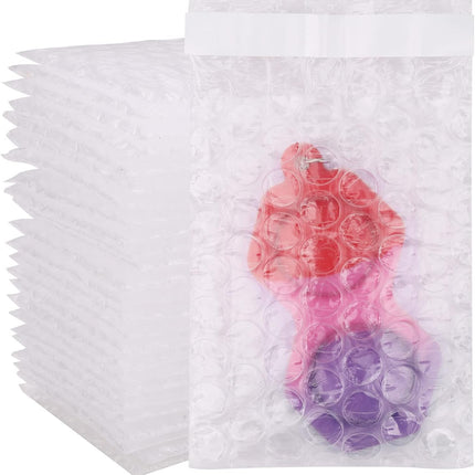 100Pack Small Bubble Out Bag Pouches 3.15" x 4" Self-Seal Bubble Pouches Bags, Double Walled Bubble Cushioning Bags, Self-Sealing Protective Wrap Cushioning Bags for Shipping, Packing, Moving.