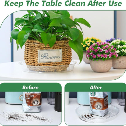 20 Pack 6 Inch Plant Saucers Clear Plastic Plant Saucer Drip Trays Small Plant Plate Dish for Indoor Flower Pots and Planters, Bulk.