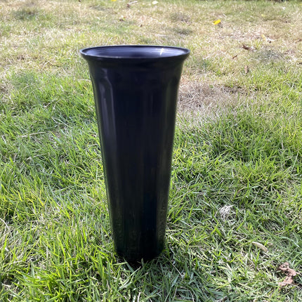 Memorial Floral Vases, Cemetery Vase, Headstones Flower Holder, Grave Cone Vase, Flower Pots for Outdoor Plants, Decorative Plastic Containers (Set of 6, Black).
