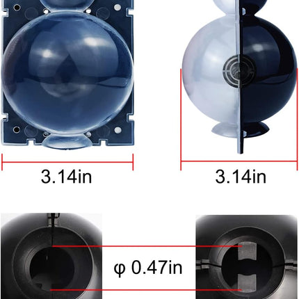 10 PCS Air Layering Propagation Kit with Zip Ties, Reusable Half Transparent Grafting Ball, Air Layering Pods Clear, Plant Rooting Grafting Box for Fast Propagation Plants (Medium).