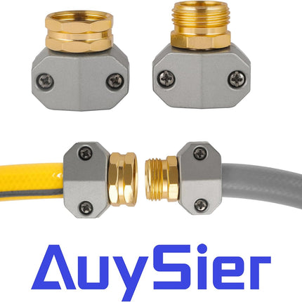Garden Hose Repair Kits, 3 Sets Aluminum Alloy Water Hose Connector, Fit 3/4" and 5/8" Garden Hose, Male and Female Hose End Repair Fittings Replacement, Hose Mender Kit.