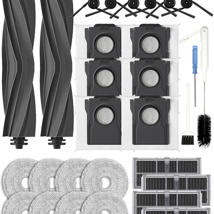 Accessories Replacement Part for Dreame X40 ultra/ L40 ultra /X40 master/Mova P50 Pro Ultra/Mova P10 Pro Ultra Robot Vacuum Cleaner, 2 Main Brush, 4 Carbon HEPA Filters,6 Side Brushes- 29 pcs.