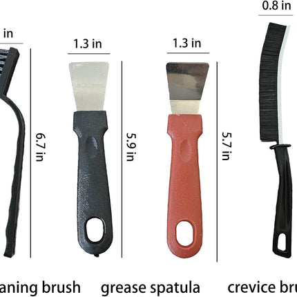 7 Pcs Multi-Purpose Crevice Cleaning Brush Tool for Stubborn Kitchen Grease Stains, Bathroom Crevices, Window Gutters, Tiles and Faucets.