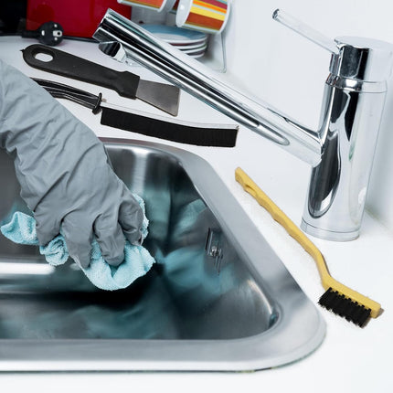 7 Pcs Multi-Purpose Crevice Cleaning Brush Tool for Stubborn Kitchen Grease Stains, Bathroom Crevices, Window Gutters, Tiles and Faucets.
