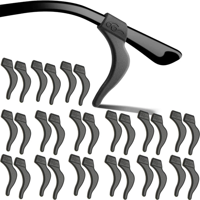 Eyeglass Ear Grips - 21 Pairs Glasses Anti-Slip, Comfortable Silicone Elastic Eyeglasses Temple Tips Sleeve Retainer, Prevent Eyewear Sunglasses Spectacles Glasses Slipping (Black-2).