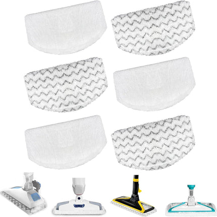 6 Pack 1940 1806 2685A Steam Mop Pads For Bissell Powerfresh Steam Mop Deluxe Pet Lift-Off Plus Slim Scrubbing Steam Mop Replacement Pad. 1940A 2814 1544A 2075A Power Fresh Steamer Pad Refill Washable.