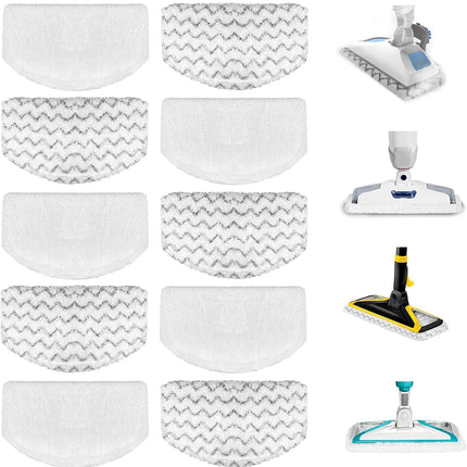 10 Pack 1940 1806 2685A Steam Mop Pads For Bissell Powerfresh Steam Mop Deluxe Pet Lift-Off Plus Slim Scrubbing Steam Mop Replacement Pad 1940A 2814 1544A 2075A Power Fresh Steamer Pad Refill Washable.