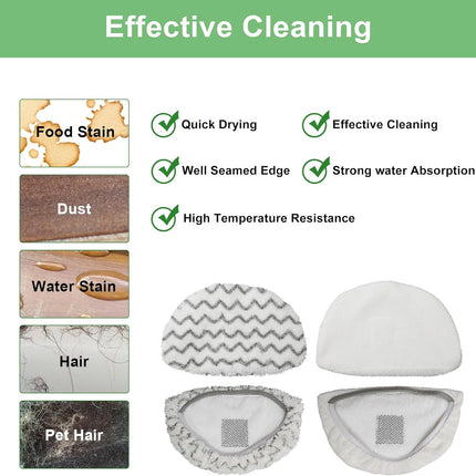 10 Pack 1940 1806 2685A Steam Mop Pads For Bissell Powerfresh Steam Mop Deluxe Pet Lift-Off Plus Slim Scrubbing Steam Mop Replacement Pad 1940A 2814 1544A 2075A Power Fresh Steamer Pad Refill Washable.