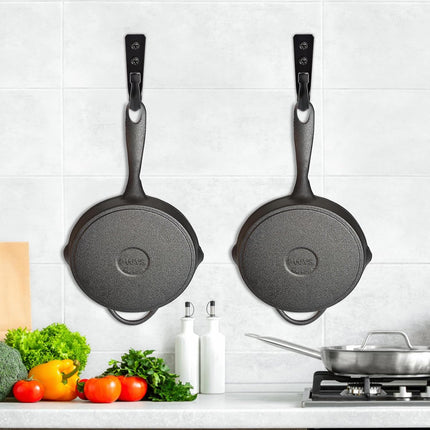 5 Large Size Heavy Duty Wall Hooks, Coat Hooks for Hanging Pans, Backpacks, Coats, Garage Items (Black).