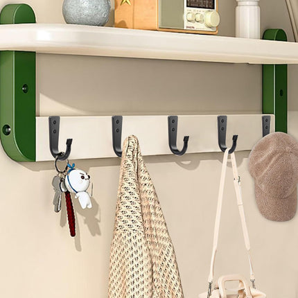 5 Large Size Heavy Duty Wall Hooks, Coat Hooks for Hanging Pans, Backpacks, Coats, Garage Items (Black).
