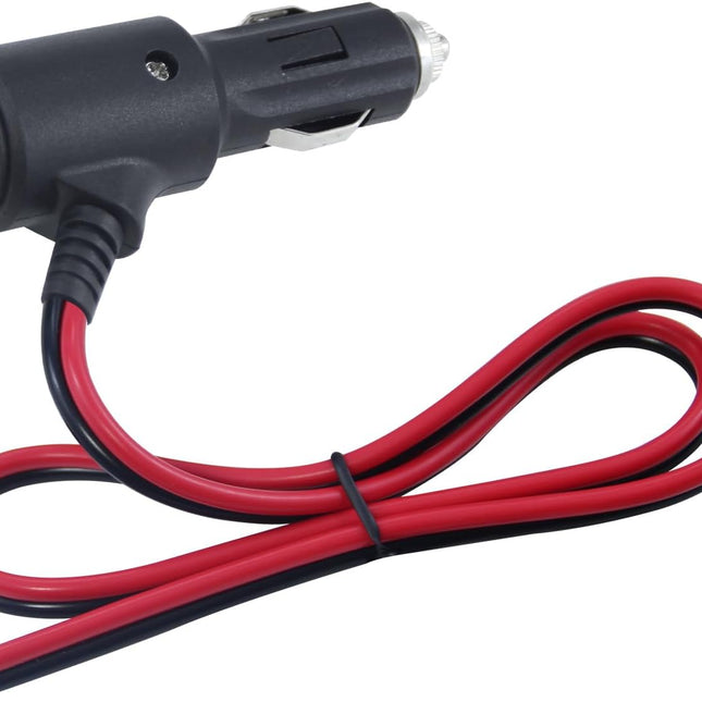 12V Fused Replacement Cigarette Lighter Male Plug with On Off Switch - 2FT 12Volt 15amp Cigarette Lighter Plug with Leads and Led Lights, 16AWG Cigarette Plug for Car Cooler,Cb Radio, Air Compressor.