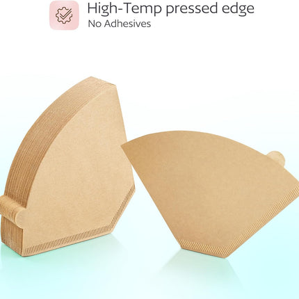 100 Count #4 Unbleached Paper Coffee Filters for Cuisinart, Ninja, BLACK+DECKER & other 8-12 Cup Coffee Makers - Perfect Paper Filter for Pour Over and Drip Coffee.