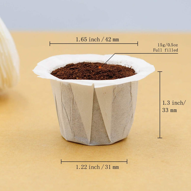 Disposable Coffee Filter Paper for Keurig Brewers Single Serve 1.0 and 2.0, 200 Count Replacement Coffee Filter Paper Liner Compatible with All Reusable K Cup Coffee Pod, Refillable Capsule, White.