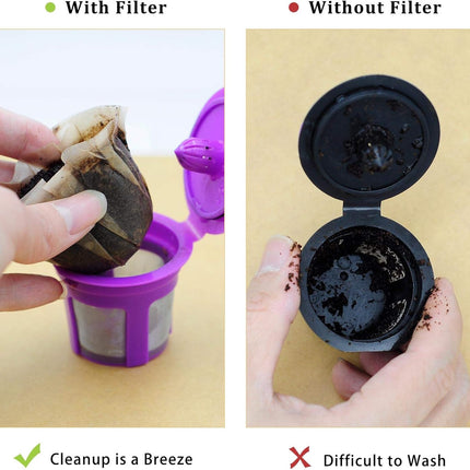 Disposable Coffee Filter Paper for Keurig Brewers Single Serve 1.0 and 2.0, 200 Count Replacement Coffee Filter Paper Liner Compatible with All Reusable K Cup Coffee Pod, Refillable Capsule, White.