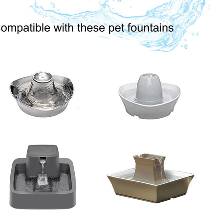 16 Pack Pet Fountain Filter Replacement,8 Carbon Filters and 8 Foam Pre-Filter Replacement Compatible with Multiple Pet Water Dspensers Water Bowl.