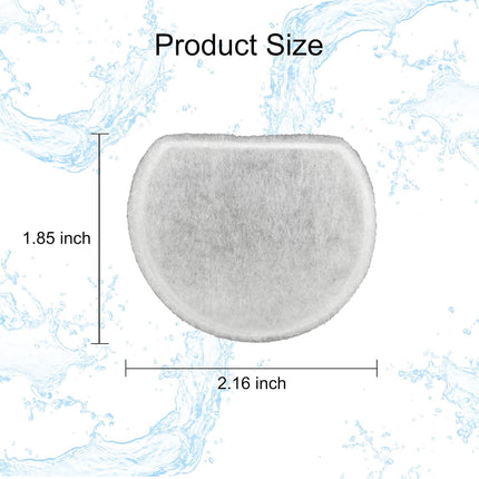 16 Pack Pet Fountain Filter Replacement,8 Carbon Filters and 8 Foam Pre-Filter Replacement Compatible with Multiple Pet Water Dspensers Water Bowl.