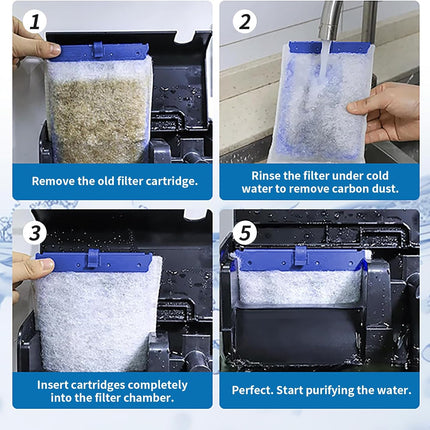 16 Count Large Filter Cartridges Compatible with Whisper Bio Bag Filters, Large Aquarium Filter Cartridge for Whisper 20i 40i, IQ20/30/45/60, PF20/30/40/60 and Repto Filter.
