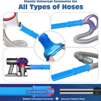 2 Pieces Dryer Vent Cleaner Kit Compatible with Most Vacuum Cleaner, Dryer Lint Brush and Vacuum Hose Attachment with Universal Connector, Quickly Lint Remover.