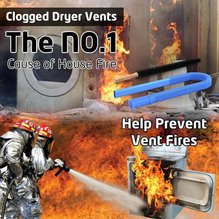 2 Pieces Dryer Vent Cleaner Kit Compatible with Most Vacuum Cleaner, Dryer Lint Brush and Vacuum Hose Attachment with Universal Connector, Quickly Lint Remover.