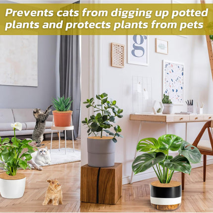 4pcs Coconut Fiber Mulch Ring Tree Plant Protector Mat, 11.8 Inch Natural Coco Coir Tree Mulch Ring Plant Pot Soil Cover, Tree Rings Disc Plant Cover for Indoor Outdoor Plants, Landscaping.