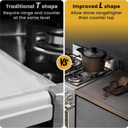Stainless Steel Stove Gap Covers - 304 Stove Gap Filler, Easy retractable Length 13.8" to 27.5", Width 0.79", Heat Resistant Guard Between Stove Top & Counter, 2 Pck.