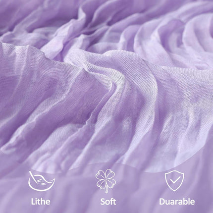 8 Pack Lilac Purple Cheesecloth Table Runner 10Ft Easter Spring Lavender Gauze Cheese Cloth Table Runner 120 Inch Boho Sheer Rustic Fabric for Holiday Decor Bridal Baby Shower Wedding Decoration.