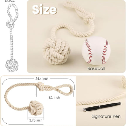 4 Pack Curtain Tiebacks - Heavy Duty Curtain Rope Tieback, Handmade Rural Decorative Curtain Holdbacks (Beige).