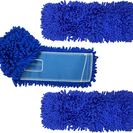 24 inch Microfiber Dust Mop | Medium Washable Commercial Mop Head Replacement, Pack of 3.