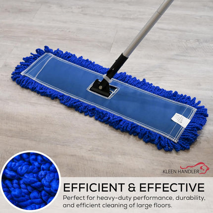 24 inch Microfiber Dust Mop | Medium Washable Commercial Mop Head Replacement, Pack of 3.