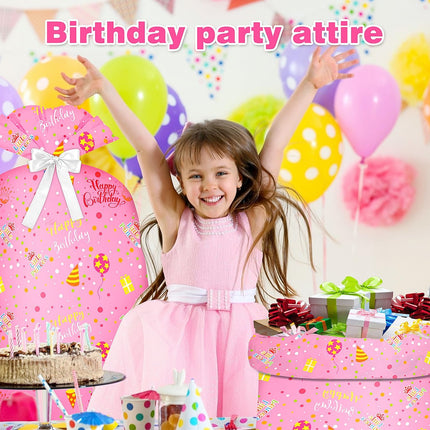 Extra Large Gift Bag Girl Birthday Jumbo Gift Bag, Bday Pink Giant Plastic Oversized Gift Bag Huge Gift Wrap Bag Birthday Bag Wrapping Bag for Large Gift(48inch 1Pack).