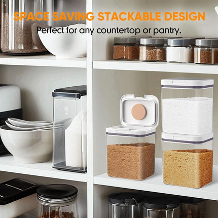 Brown Sugar Container Airtight, 2 Quart Brown Sugar Keeper Storage Container with Spoon.