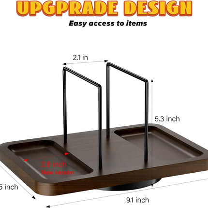Napkin Holder for Table, Rotating Metal Napkin Dispenser with Salt and Pepper Shakers Caddy Standing Paper Towel Holder for Bathroom Kitchen Dining Table Decor Not Including Shakers.