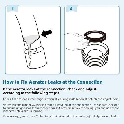 NSF/ANSI/CAN 61 Certified Faucet Aerator, CUPC Certification 360° Twist Kitchen Sink Aerator, Dual-function Sink Sprayer Attachment, Faucet Replacement Part 55/64'' Female Thread, Chrome.