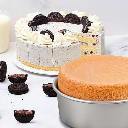 Round Cake Pan Set of 3 (6 x 3 inch/8 x 3 inch/10 x 3 inch), Aluminum Baking Pans for Layer Cakes, Heavy Duty Non-Stick, Evenly Baking Tools for Home Kitchen, Birthday Wedding Anniversary.